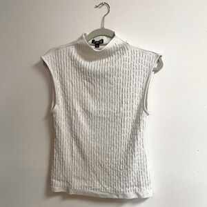 NWT J.Crew vintage rib mockneck with embellishment